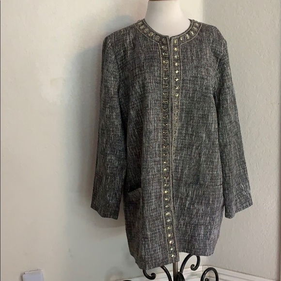 Chicos Bejeweled Jacket - Picture 1 of 8